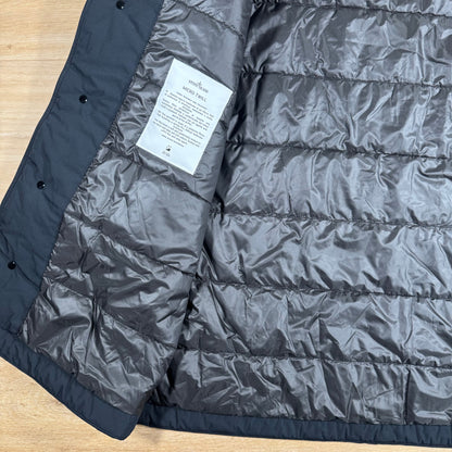 Stone Island Micro Twill Padded Car Coat in Navy
