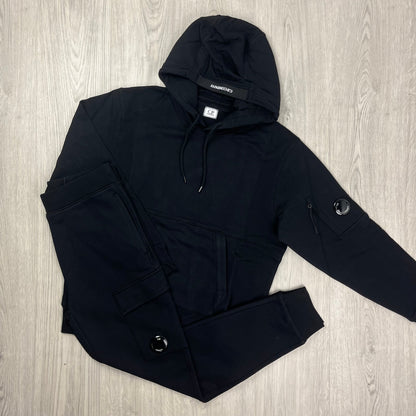 CP Company Raised Fleece Tracksuit - Black