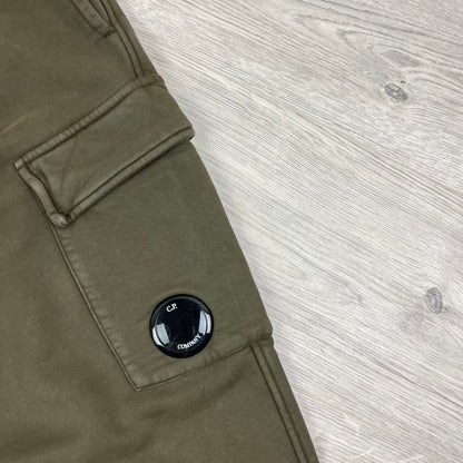 CP Company Raised Fleece Sweatpants - Ivy Green