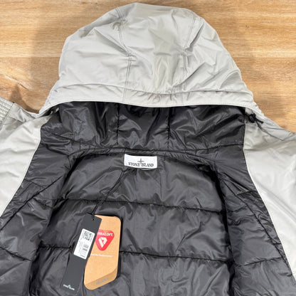 Stone Island Micro Twill Padded Jacket in Pearl Grey