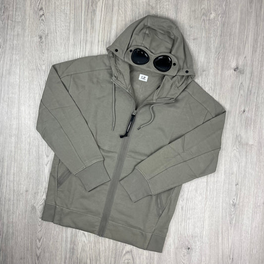 CP Company Raised Fleece Goggle Hoodie - Fallen Rock