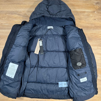 Stone Island Crinkle Reps NY Nylon Down Jacket in Navy
