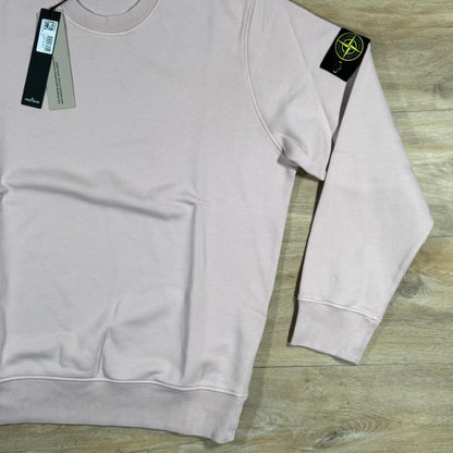 Stone Island Organic Cotton Fleece Sweatshirt in Antique Rose