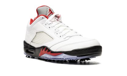 Air Jordan 5 Low Golf "Fire Red - Silver Tongue" CU4523 100