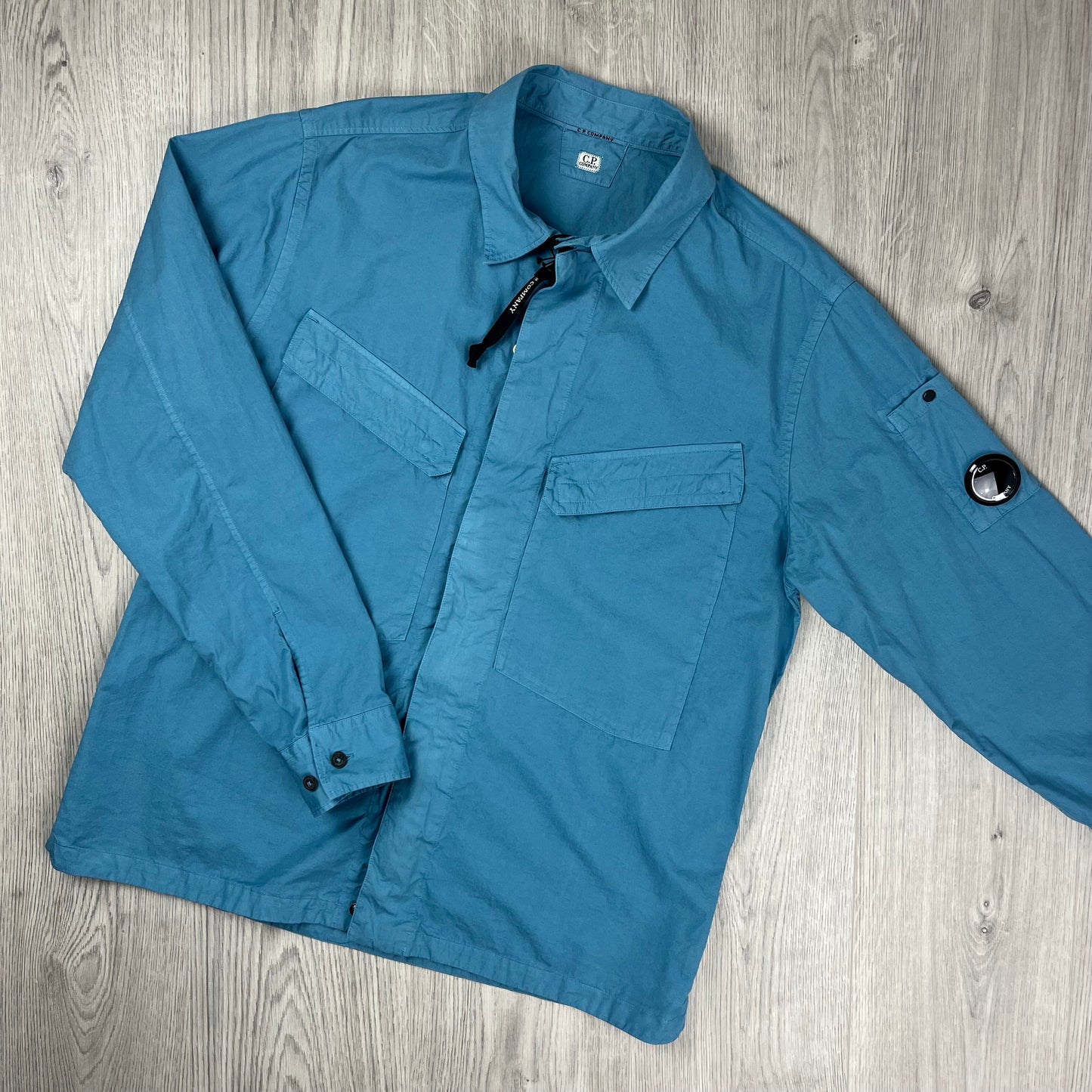 CP Company Zip Overshirt - Aegean Blue