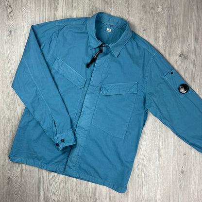 CP Company Zip Overshirt - Aegean Blue