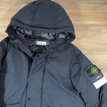 Stone Island Micro Twill Down Parka in Black