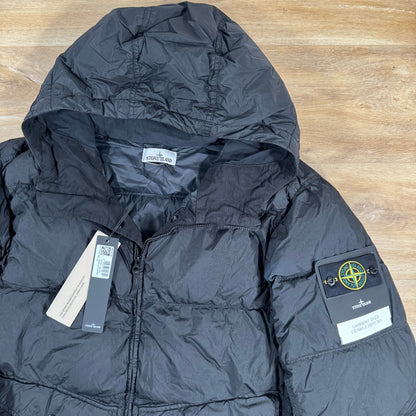 Stone Island Crinkle Reps NY Nylon Down Jacket in Black