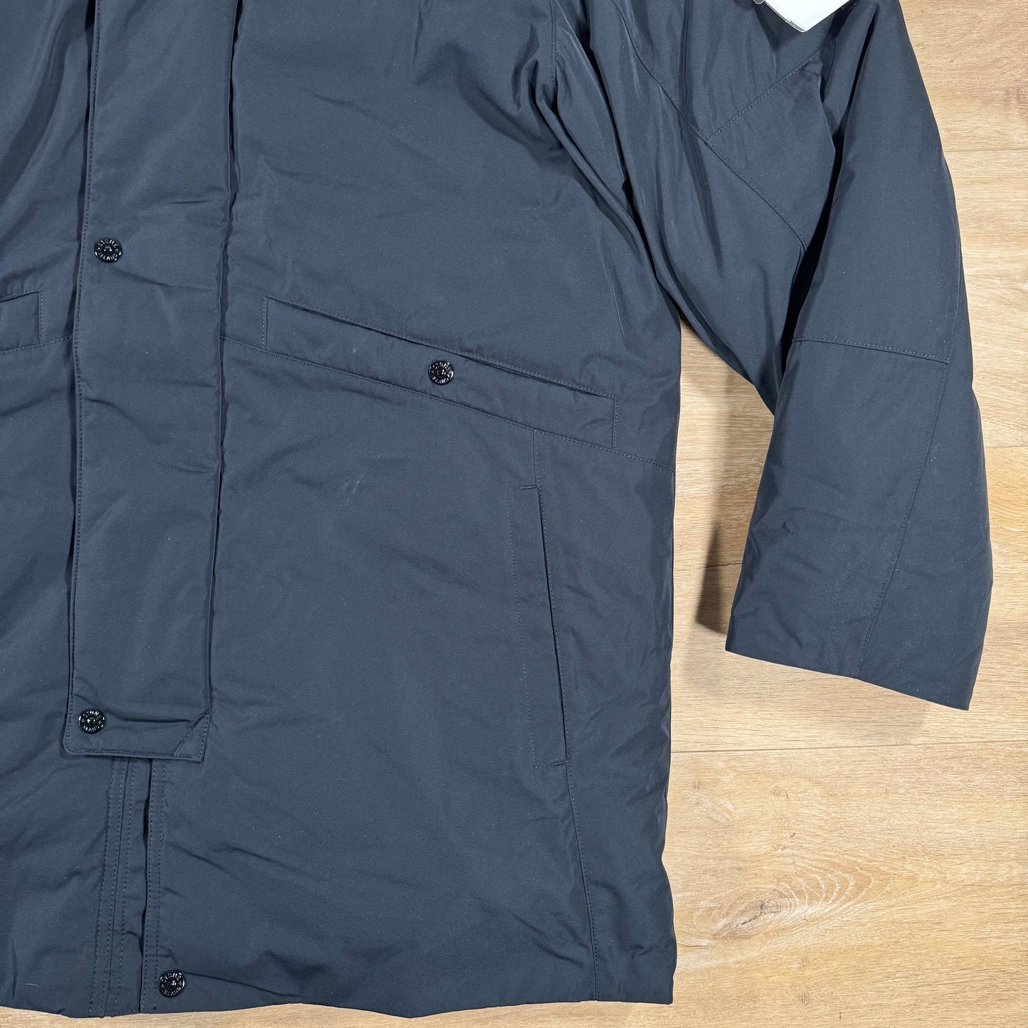 Stone Island Micro Twill Down Parka in Navy