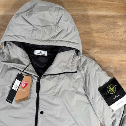 Stone Island Micro Twill Padded Jacket in Pearl Grey