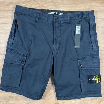 Stone Island Supima Cotton Twill Stretch-TC Bermuda Shorts in Navy