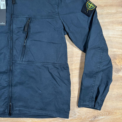 Stone Island Supima Cotton Twill Overshirt in Navy