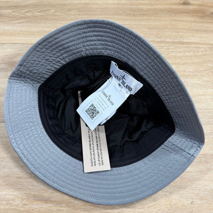 Stone Island Nylon Metal Bucket Hat in Pearl Grey