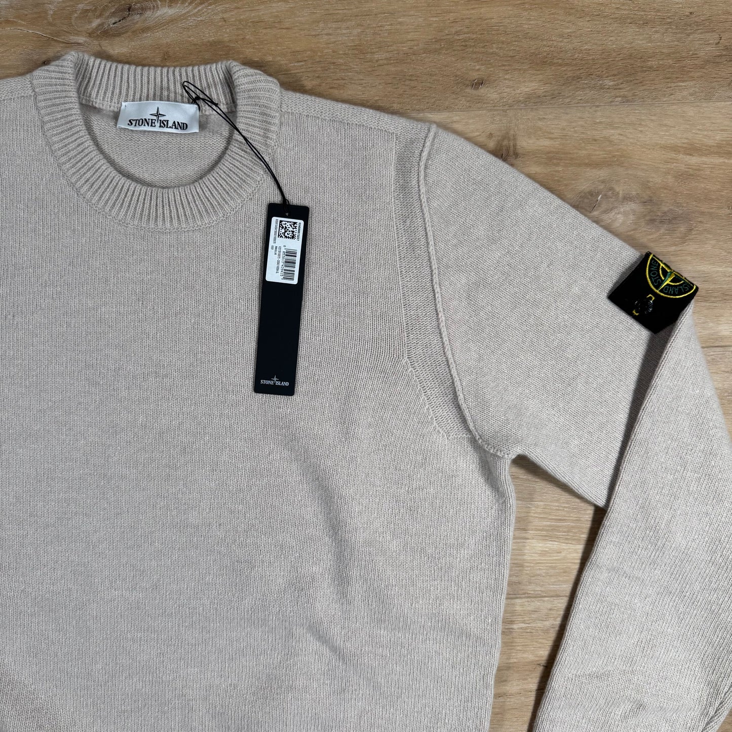 Stone Island Lambswool Crewneck Jumper in Desert