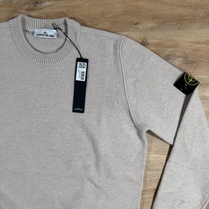 Stone Island Lambswool Crewneck Jumper in Desert