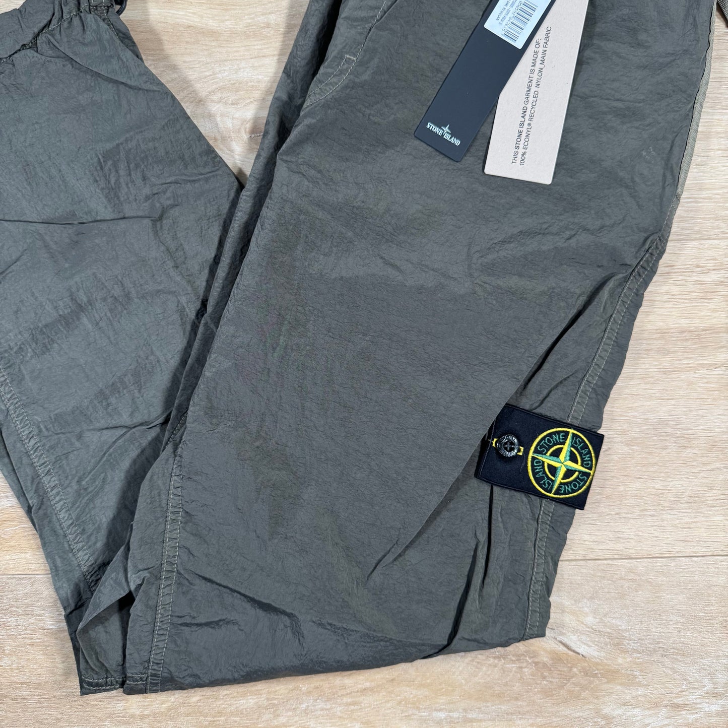 Stone Island Nylon Metal Pants in Military Green with Nylon Mesh Lining