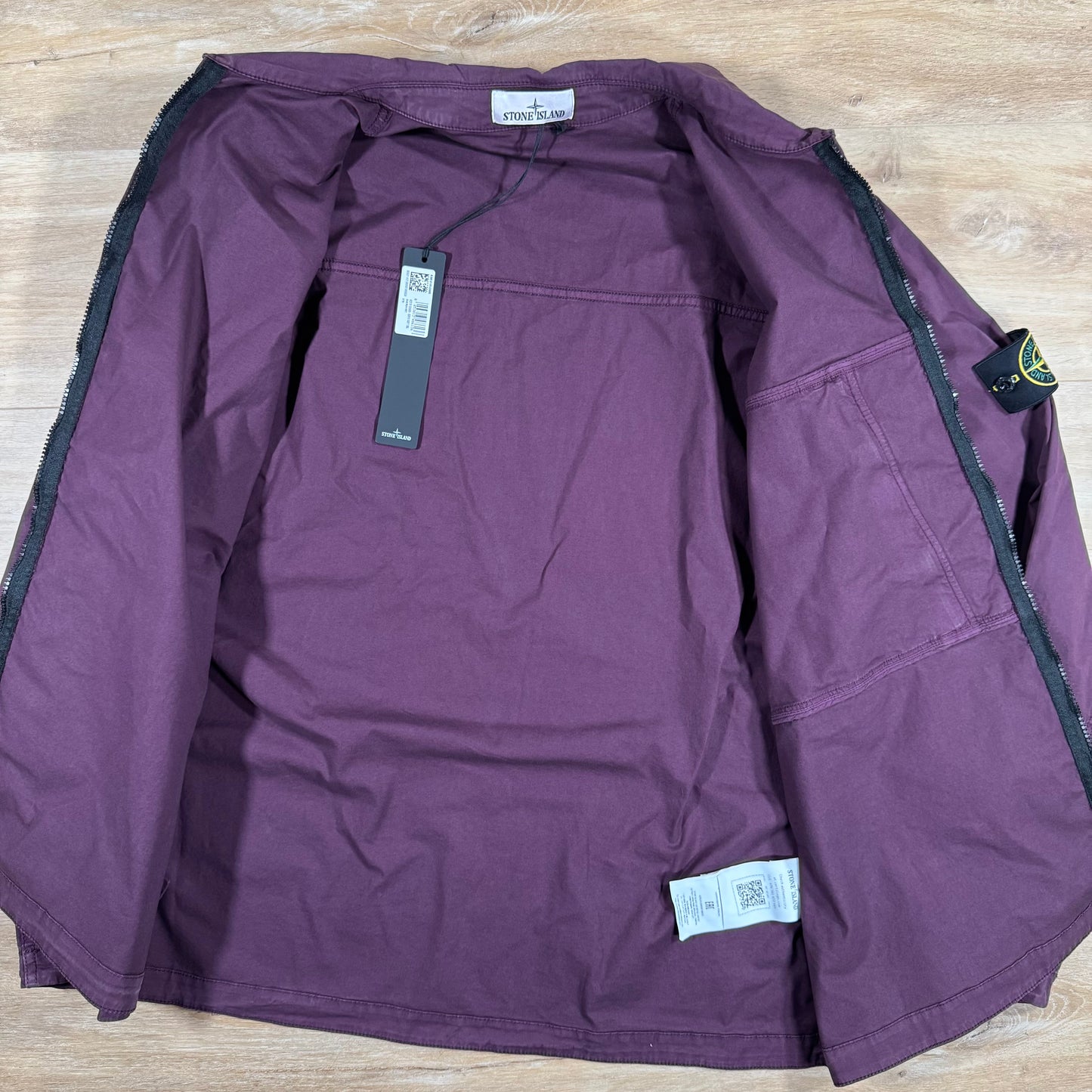 Stone Island Supima Cotton Twill Overshirt in Amaranth