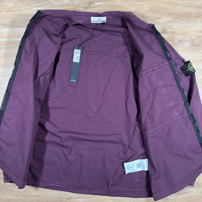 Stone Island Supima Cotton Twill Overshirt in Amaranth