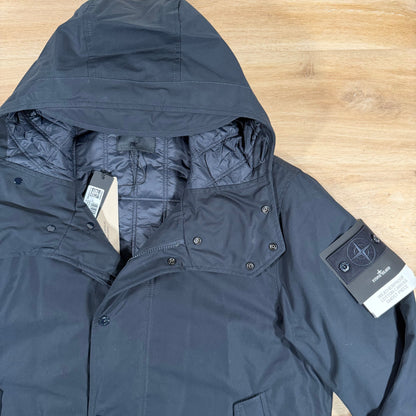 Stone Island Ghost Weatherproof Cotton Canvas Parka in Navy