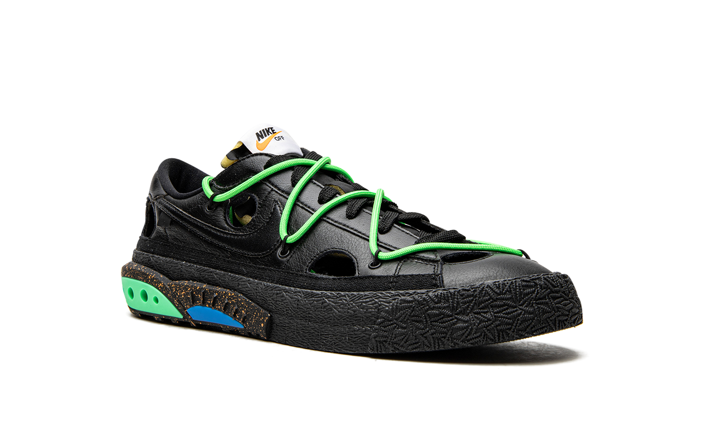 Blazer Low "Off-White - Black / Electro Green" DH7863 001