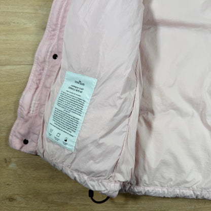 Stone Island Crinkle Reps NY Nylon Down Vest in Pink