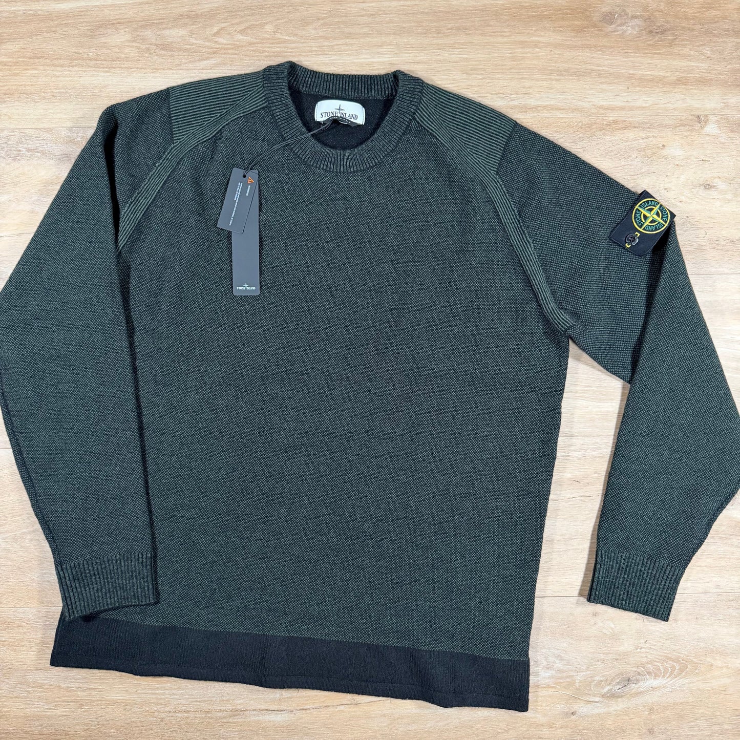 Stone Island Crewneck Knit Jumper in Green