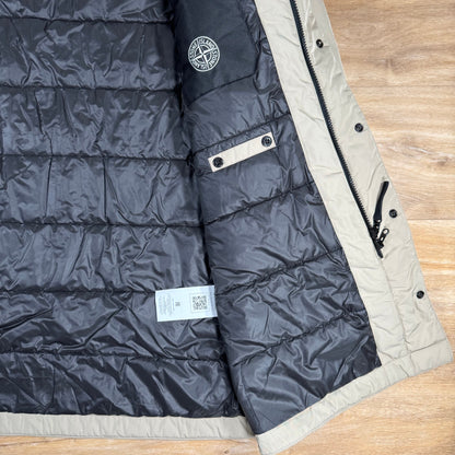 Stone Island Micro Twill Padded Car Coat in Desert