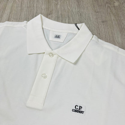 CP Company Piquet Polo Shirt - White