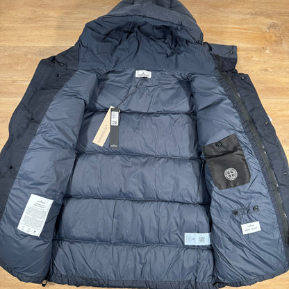 Stone Island Crinkle Reps NY Nylon Down Parka in Navy
