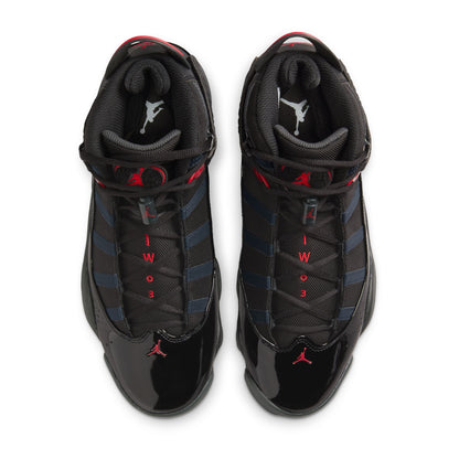 Air Jordan Mens 6 Rings - Black/Fire Red