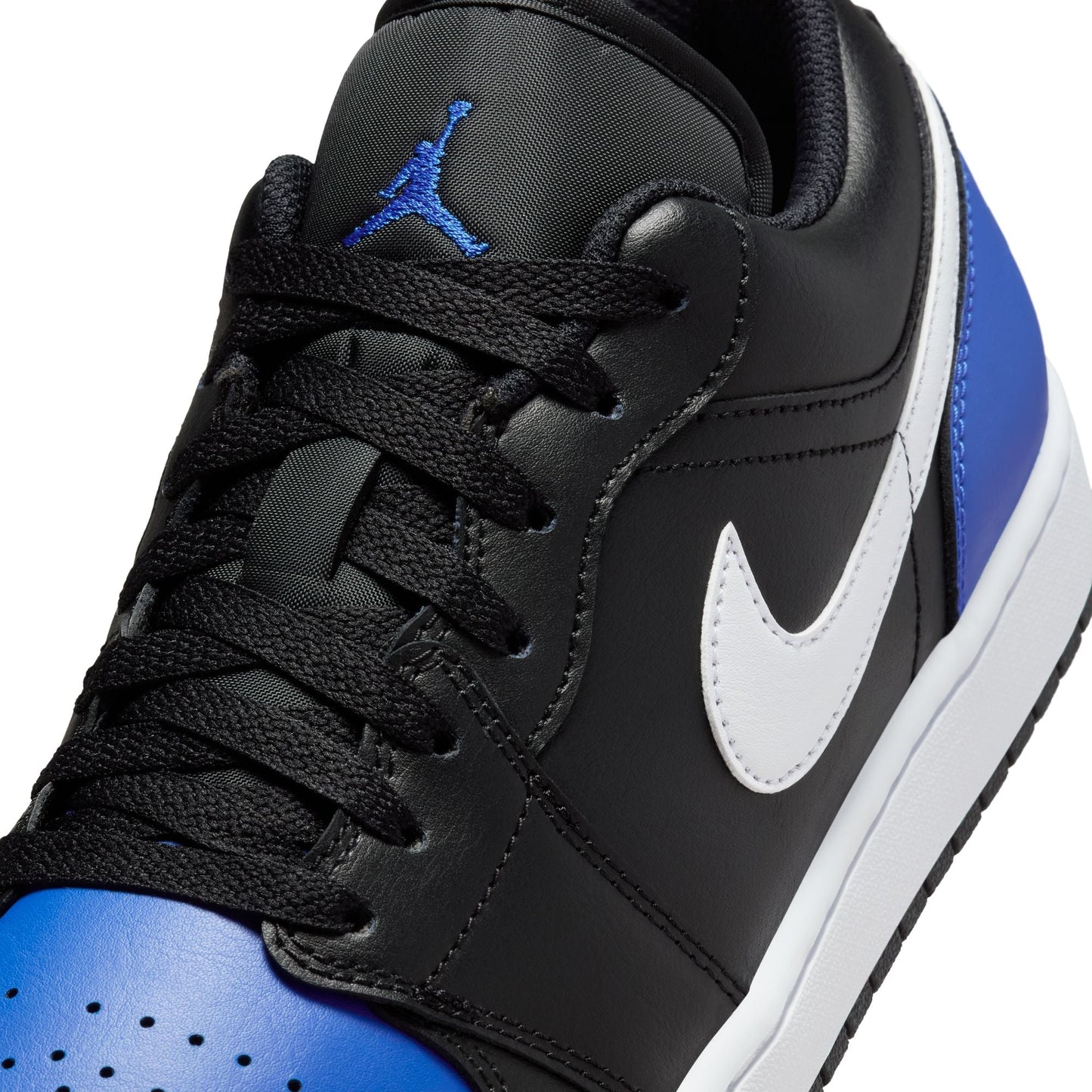 Air Jordan Men's 1 Low - Black/Royal Toe
