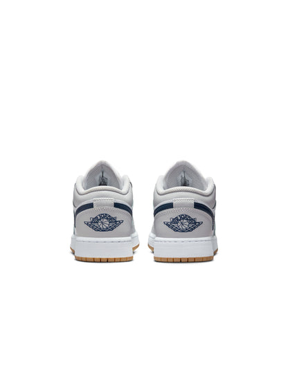 Air Jordan Big Kids 1 Low - White/Midnight Navy