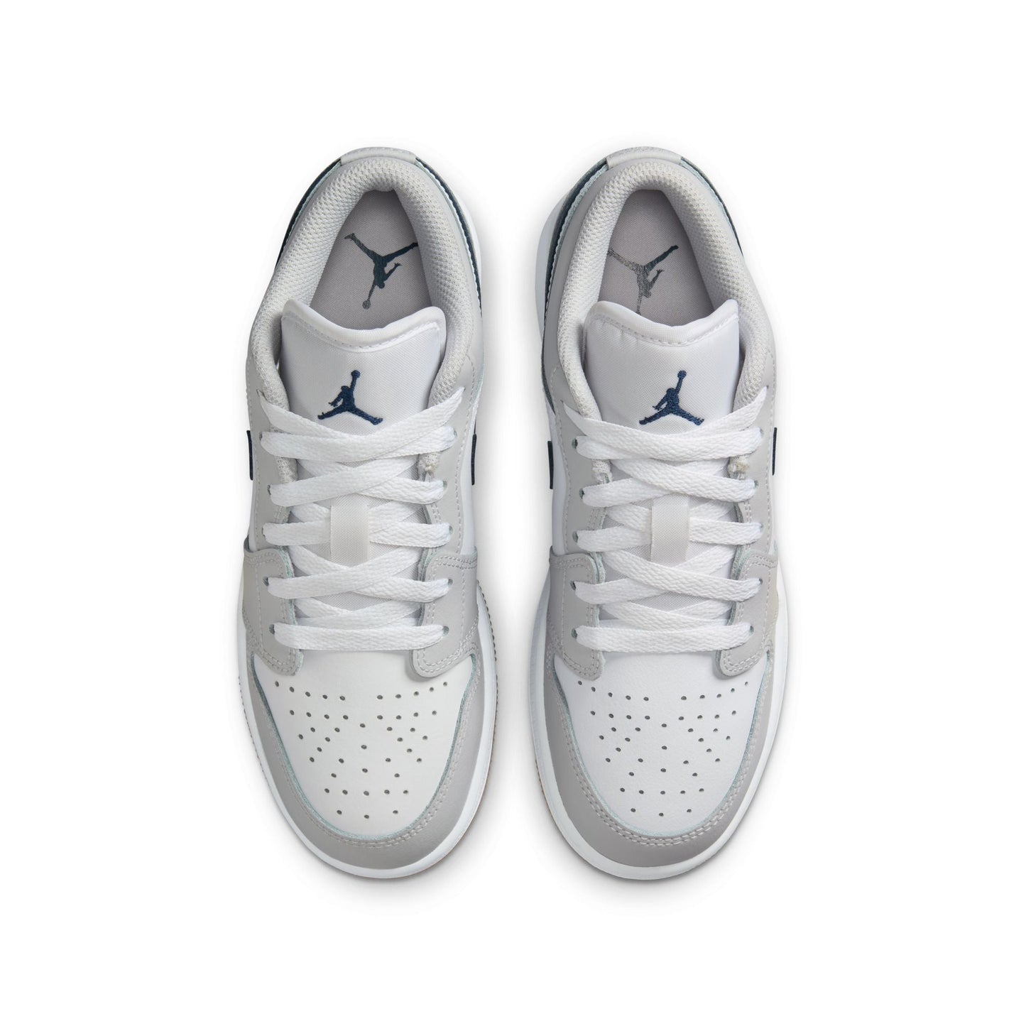Air Jordan Big Kids 1 Low - White/Midnight Navy