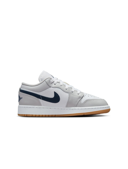Air Jordan Big Kids 1 Low - White/Midnight Navy