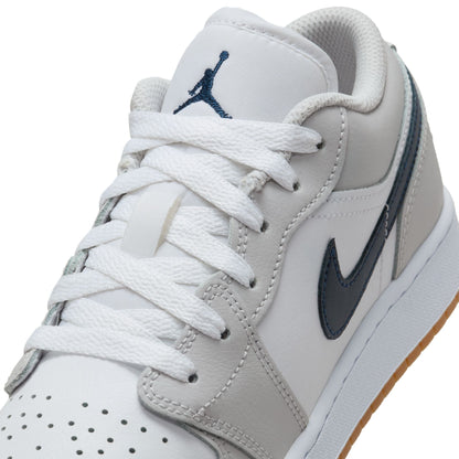 Air Jordan Big Kids 1 Low - White/Midnight Navy