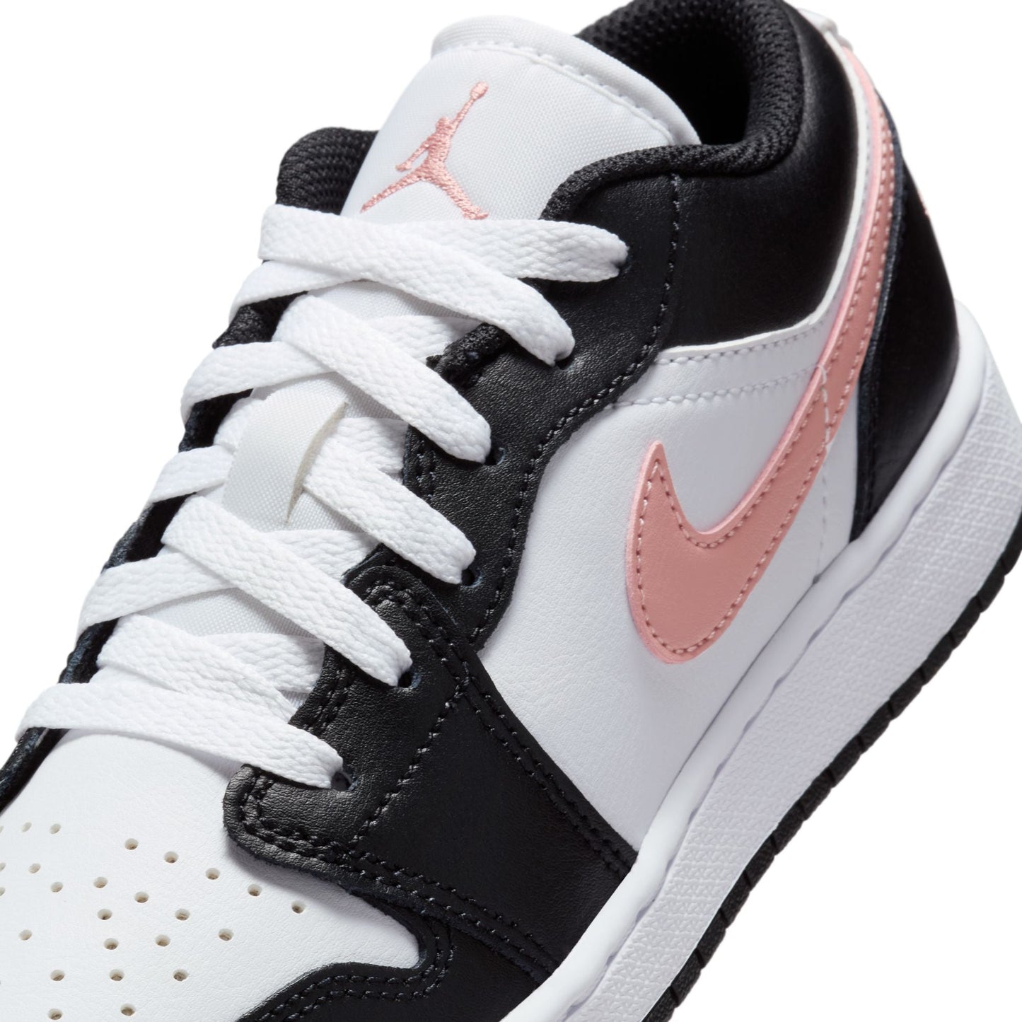 Air Jordan Big Kids 1 Low - White/Rustic Pink
