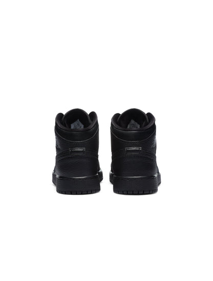 Air Jordan Big Kids 1 Mid - Triple Black