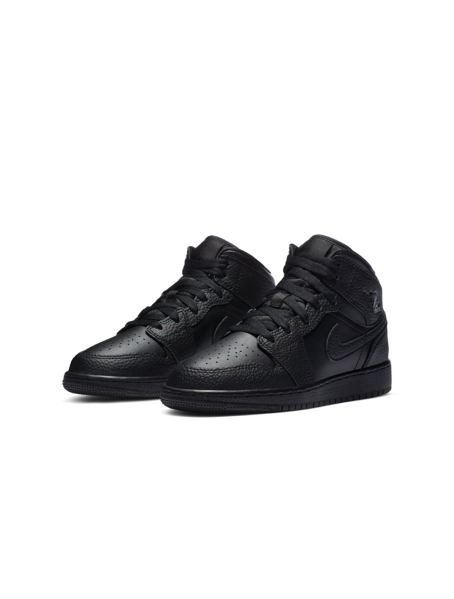 Air Jordan Big Kids 1 Mid - Triple Black