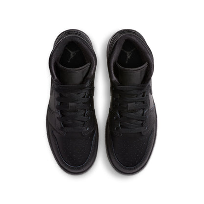 Air Jordan Big Kids 1 Mid - Triple Black