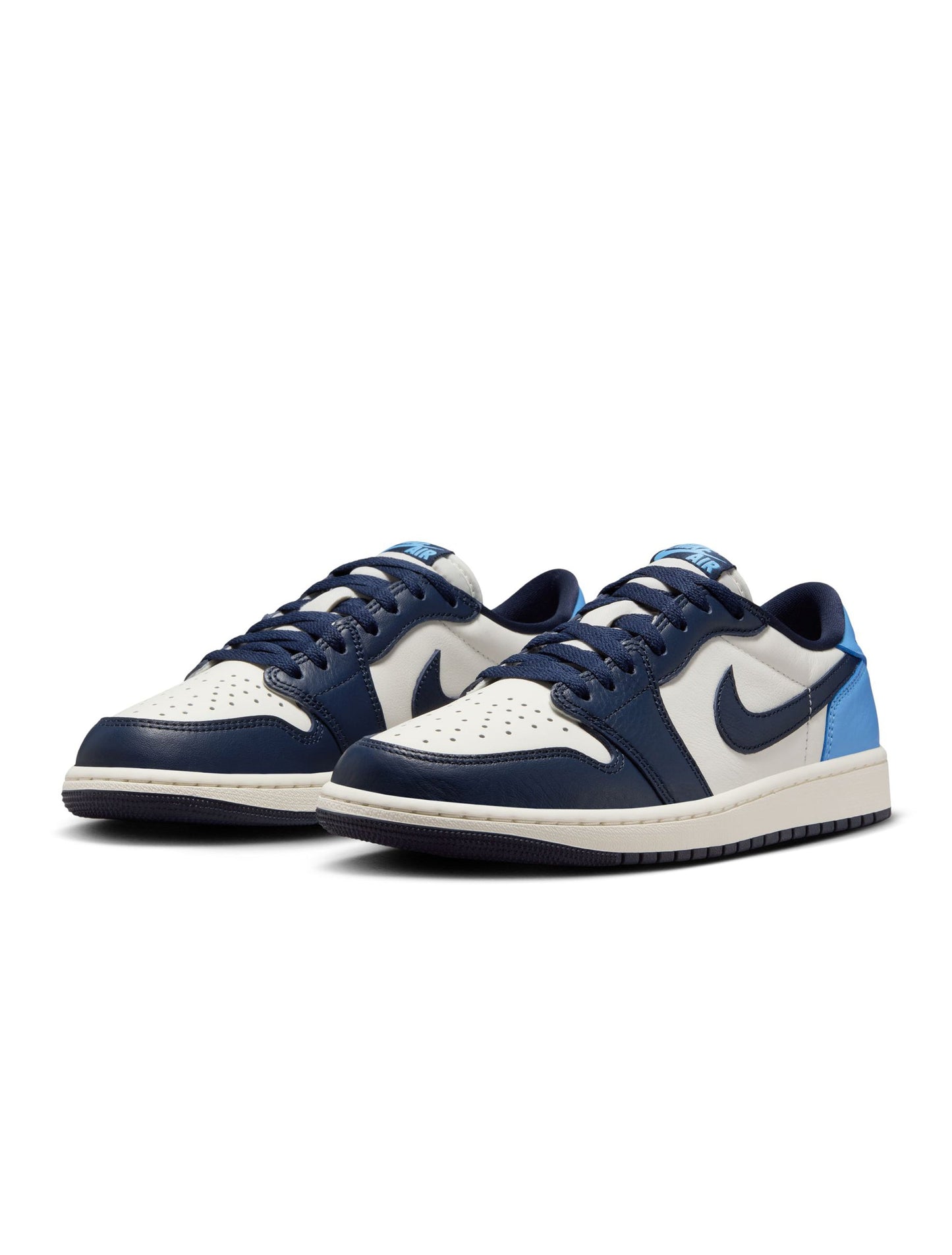 Air Jordan Mens 1 Low OG UNC - Obsidian
