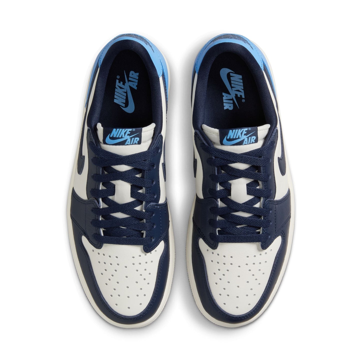 Air Jordan Mens 1 Low OG UNC - Obsidian