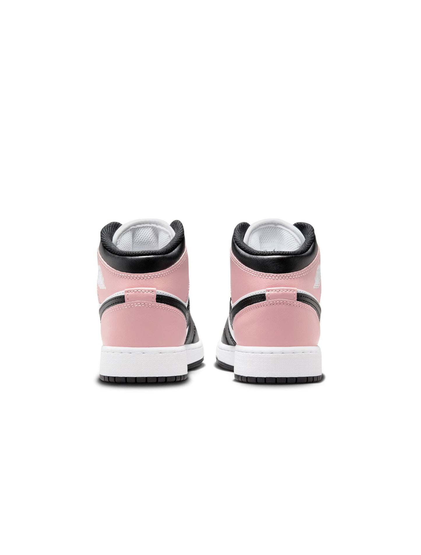Air Jordan Big Kids 1 Mid - White/Rust Pink