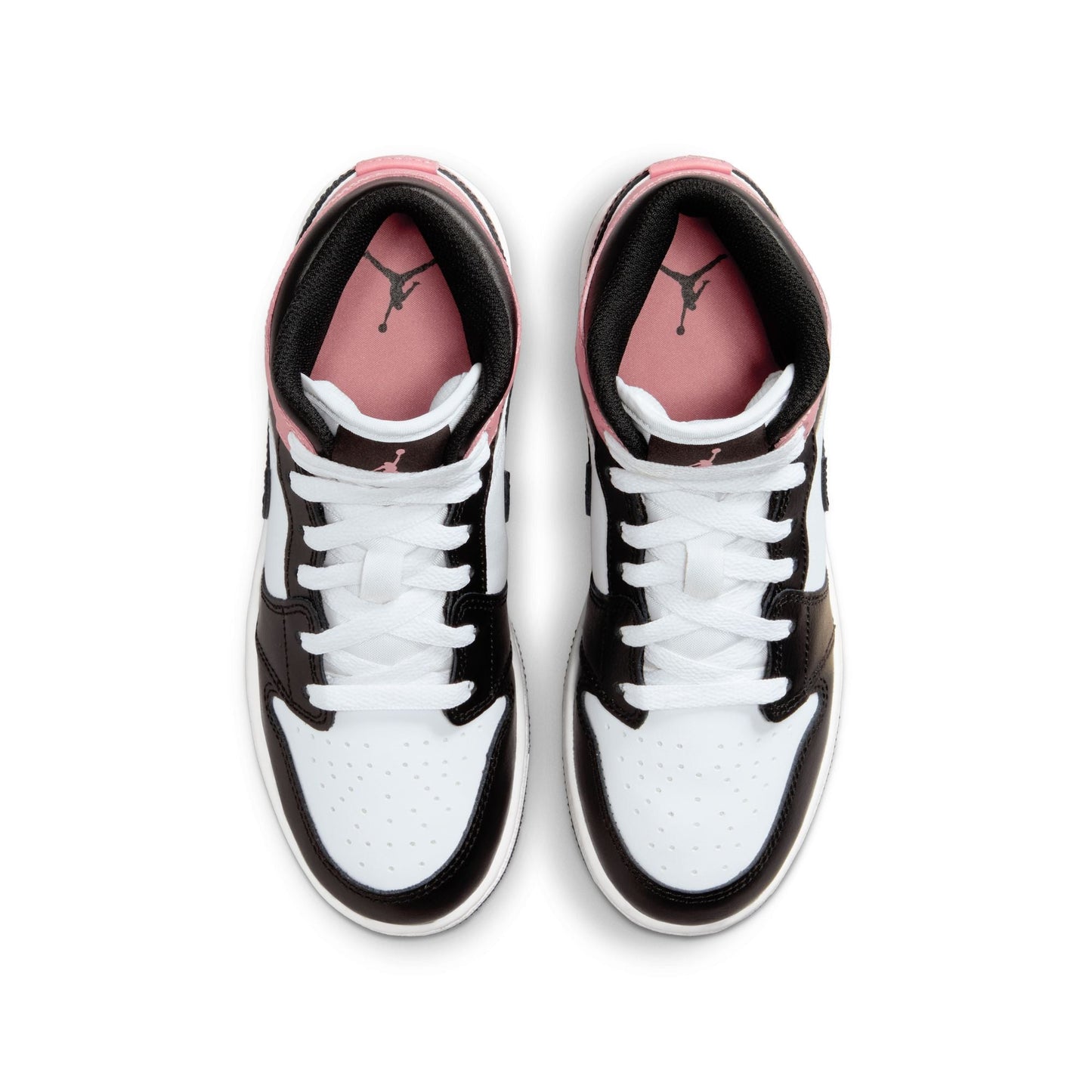 Air Jordan Big Kids 1 Mid - White/Rust Pink