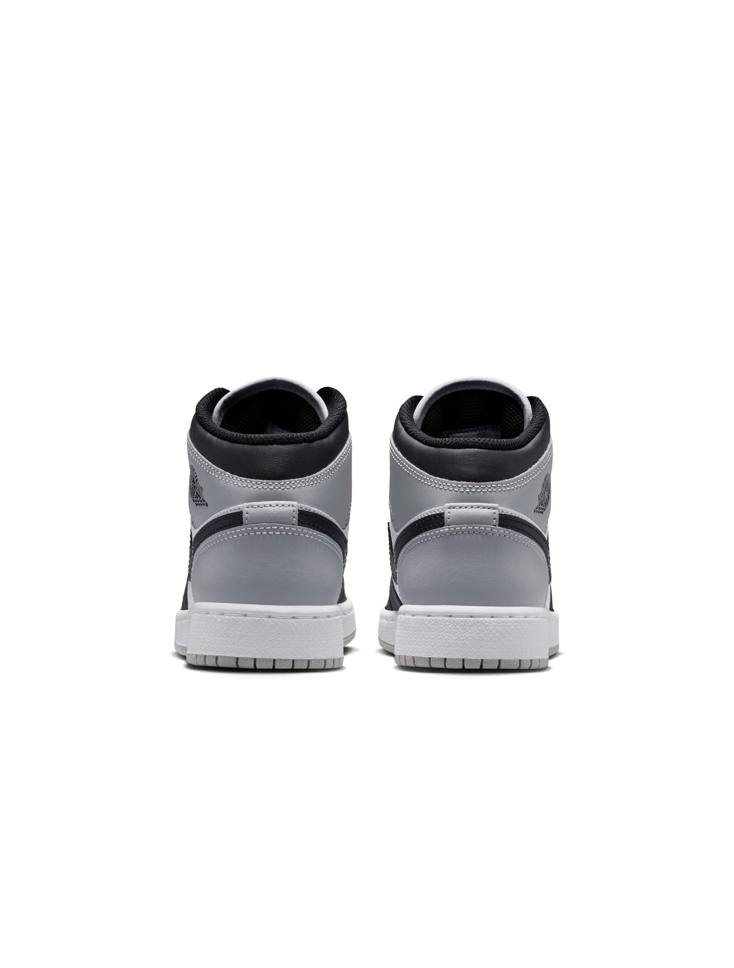 Air Jordan Big Kids 1 Mid - White/Smoke Grey