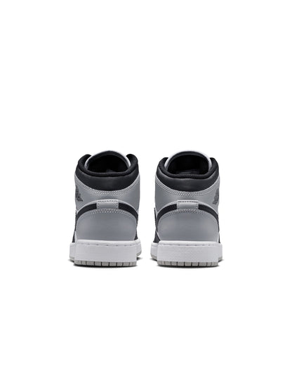 Air Jordan Big Kids 1 Mid - White/Smoke Grey