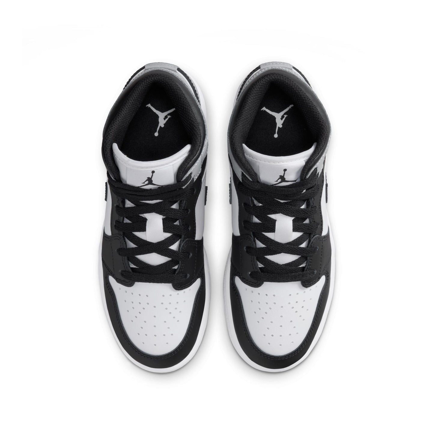 Air Jordan Big Kids 1 Mid - White/Smoke Grey
