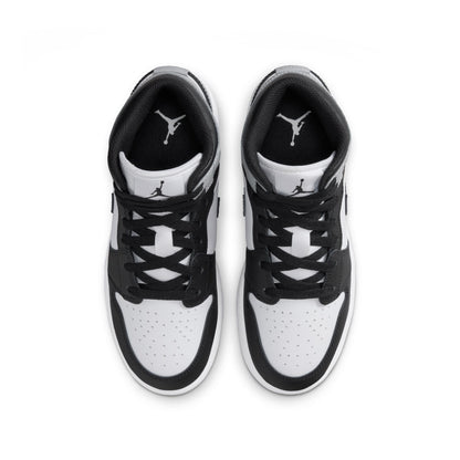 Air Jordan Big Kids 1 Mid - White/Smoke Grey