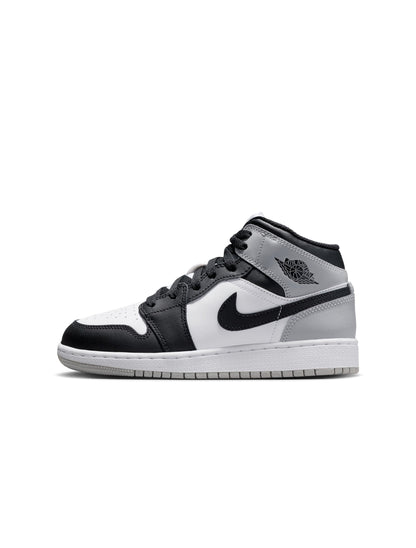 Air Jordan Big Kids 1 Mid - White/Smoke Grey