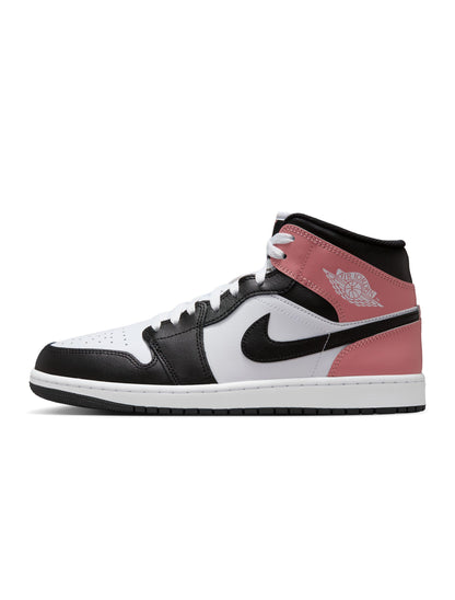 Air Jordan Mens 1 Mid - White/Rust Pink