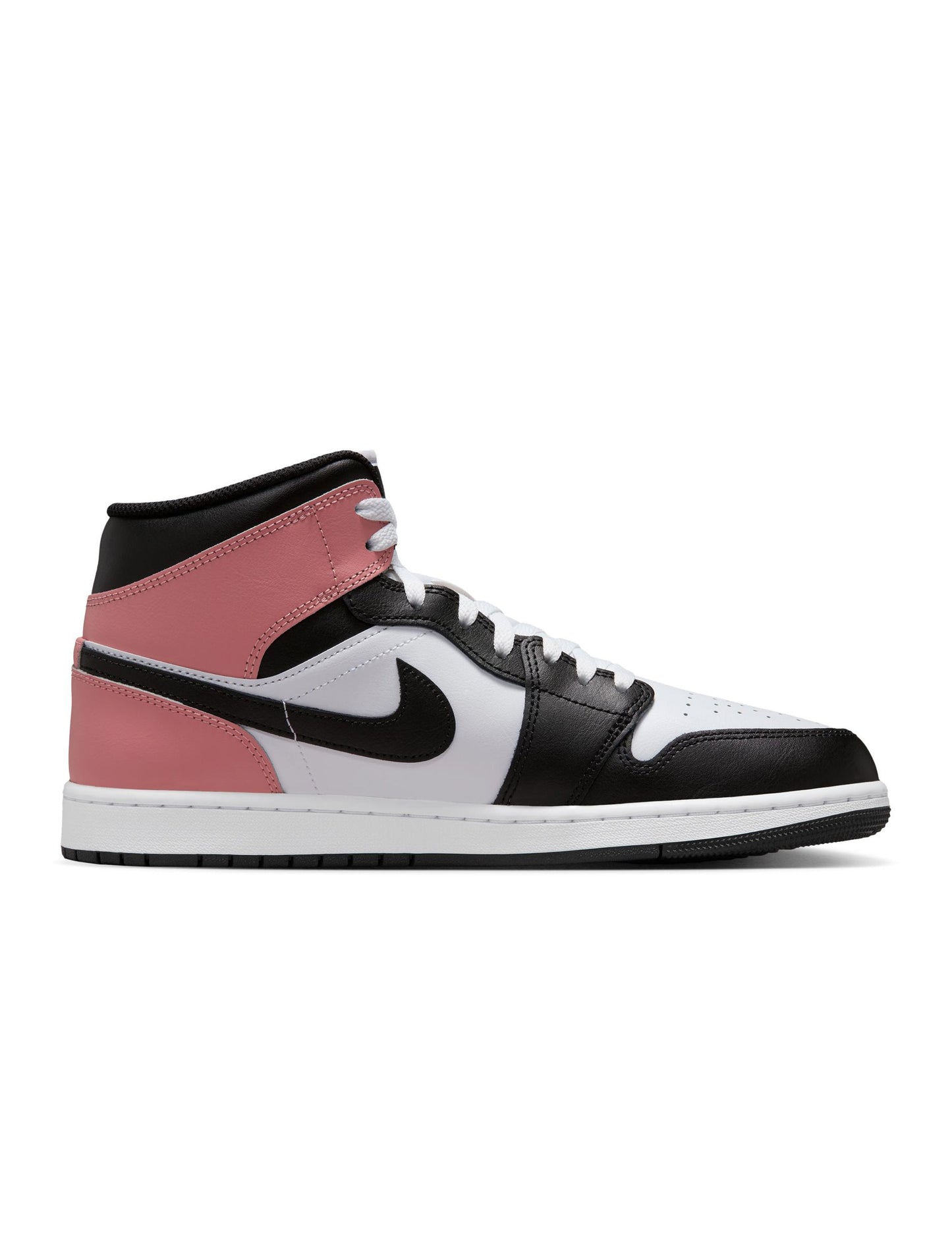 Air Jordan Mens 1 Mid - White/Rust Pink